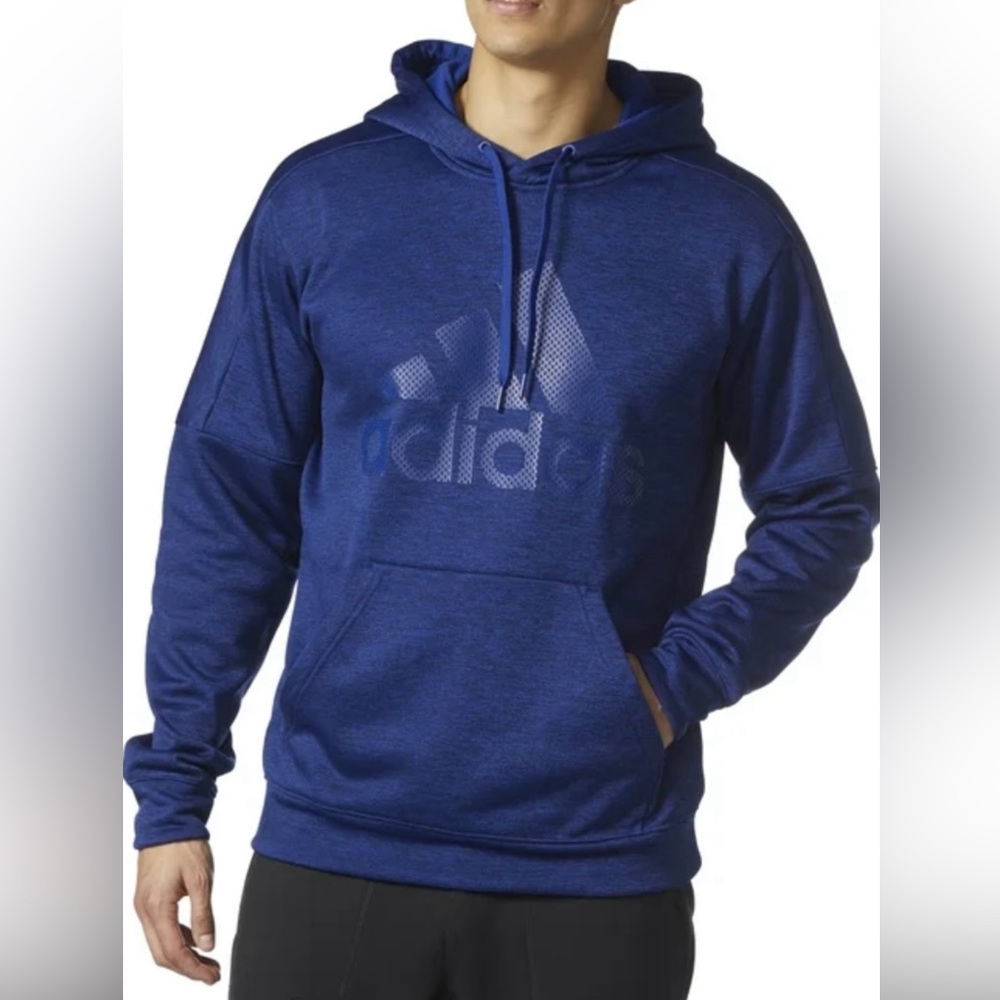 TEAM ISSUE PULLOVER LOGO HOODIE, BLUE, MENS SZ 2XL, BQ8763